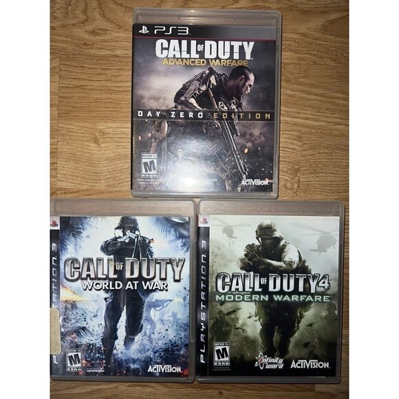Call of Duty 3 Game Bundle PS3 PlayStation 3 World War Advanced Modern Warfare - Picture 2 of 4